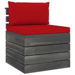 vidaXL Salon palette de jardin 5 Pièces avec coussins Bois de pin massif