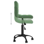 vidaXL Chaises pivotantes à manger lot de 4 vert foncé velours