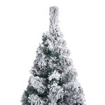 vidaXL Sapin de Noël artificiel mince pré-éclairé et boules vert 180cm