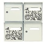 Pack de 4 boîtes aux lettres murales - 2x "Vache de france [VanLuc]" - 2x "Blanc ivoire"