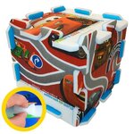 CARS Tapis Puzzle en Mousse avec Sacoche, 9 pieces