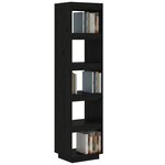 vidaXL Bibliothèque/Séparateur de pièce Noir 40x35x167 cm Pin solide