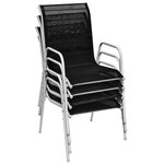 vidaXL Mobilier de salle à manger d'extérieur 5 Pièces Acier Noir