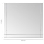 vidaXL Miroir mural 100x60 cm Verre