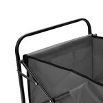 vidaXL Chariot à main pliable Acier Gris