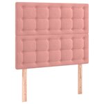 vidaXL Lit à sommier tapissier avec matelas Rose 90x200 cm Velours