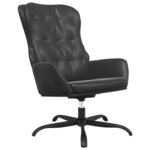 vidaXL Chaise de relaxation Noir Similicuir