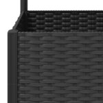 vidaXL Jardinière avec treillis Noir 120x40x136 cm PP