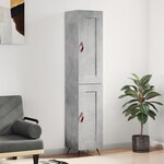 vidaXL Buffet haut Gris béton 34 5x34x180 cm Bois d'ingénierie