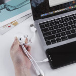 Cable multi-connecteurs Jelly câble Mini Blanc