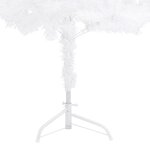 vidaXL Sapin de Noël artificiel d'angle Blanc 210 cm PVC
