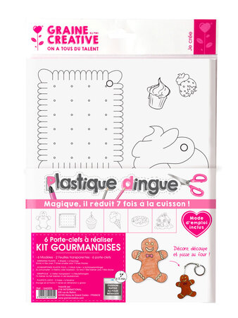 Kit Plastique Dingue 6 Porte-clés Gourmandises