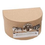 Valise en carton semi-circulaire à décorer 12 x 9 x 6 cm