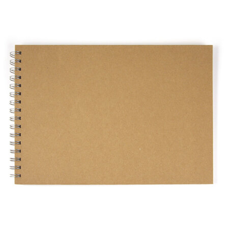 Carnet Bloc spirale en papier Kraft 30 feuil. A4