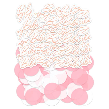 Duo confettis baby shower fille