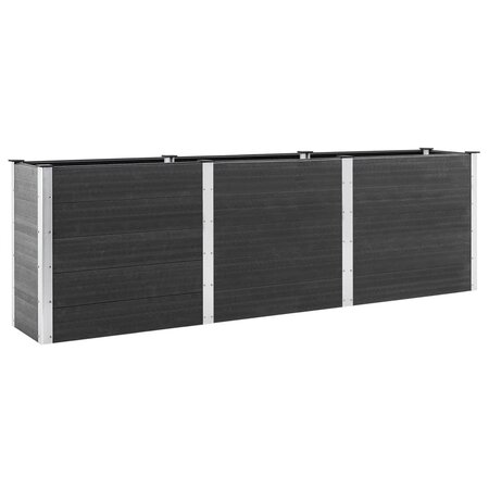vidaXL Plate-forme surélevée de jardin 300x100x91 cm WPC Gris