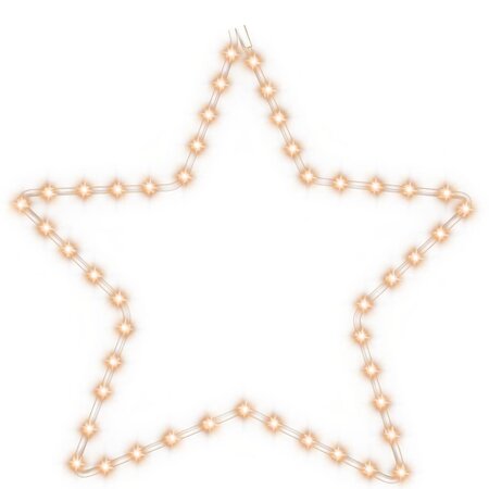 vidaXL Figure d'étoile de Noël avec 48 LED blanc chaud 56 cm