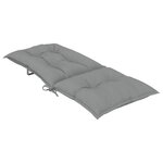 vidaXL Coussins de chaise de jardin à dossier haut lot de 6 gris tissu