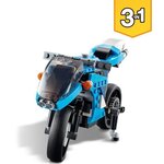 Lego creator 3-en-1 31114 la super moto a construire et a transformer en moto classique ou en moto volante futuriste