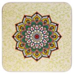 Set de 6 sous-verres vert mandala