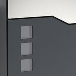 Boite aux lettres design murale porte journal revue acier galvanisé et acier inoxydable anthracite