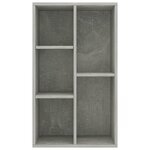 vidaXL Bibliothèque/Buffet Gris béton 50x25x80 cm Aggloméré