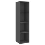 vidaXL Ensemble de meuble TV 3 Pièces Gris Aggloméré