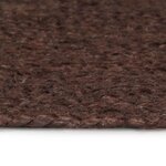 vidaXL Tapis fait à la main Jute Rond 120 cm Marron