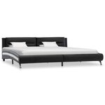 vidaXL Cadre de lit Noir Similicuir 140 x 200 cm