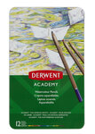 Crayon de couleur aquarellable Derwent Academy 12 pièces