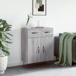 vidaXL Buffet sonoma gris 69 5x34x90 cm bois d'ingénierie