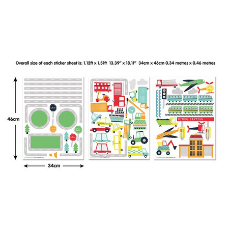 44869 Stickers Muraux theme Transport