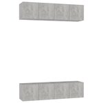 vidaXL Meubles TV 4 Pièces Gris béton 60x30x30 cm Aggloméré