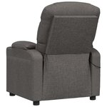 vidaXL Fauteuil de massage Gris foncé Tissu