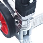 vidaXL Chariot d'escalier pliable 70 kg Aluminium Argenté