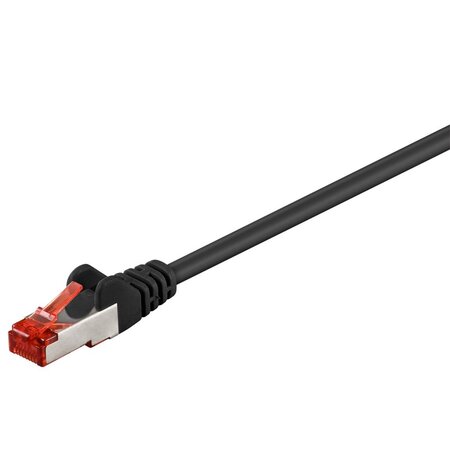 CAT 6 câble de liaison, S/FTP (PiMF) 2 m Noir mélange de cuivre CCA GOOBAY