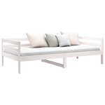 vidaXL Lit de jour Blanc 90x190 cm Bois de pin massif
