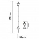 Luxform lampe led solaire de jardin à piquet casablanca noir 31159