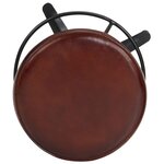 vidaXL Tabourets de bar lot de 2 76 cm cuir véritable