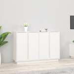 vidaXL Buffet Blanc 120x35x80 cm Bois massif de pin