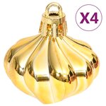 vidaXL Ensemble de boules de Noël 70 Pièces Doré et rouge