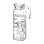 Pichet rainuré en verre 1 l olympia - boite de 6 -  - verre1 x243mm