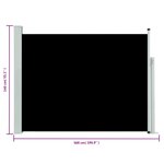 vidaXL Auvent latéral rétractable de patio 140x500 cm Noir