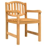 vidaXL Ensemble à dîner de jardin 5 Pièces Bois de teck massif