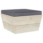 vidaXL Salon de jardin palette 12 Pièces avec coussins Épicéa imprégné