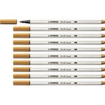 Feutre pointe pinceau pen 68 brush ocre foncé x 10 stabilo