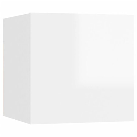 vidaXL Meuble TV mural Blanc brillant 30 5x30x30 cm