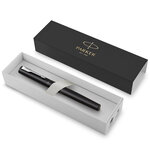 Parker vector xl stylo plume  laque noire métallisée sur laiton  plume fine  encre bleue  coffret cadeau