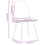 vidaXL Chaises à manger lot de 4 45x53 5x83 cm marron clair similicuir