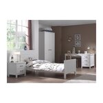 LEWIS Armoire 2 portes laqué Blanc